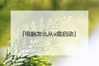 电脑怎么从u盘启动