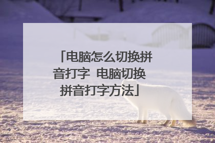 电脑怎么切换拼音打字 电脑切换拼音打字方法