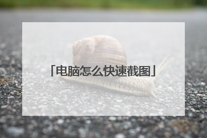 电脑怎么快速截图