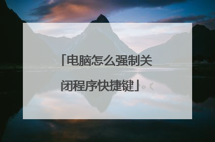 电脑怎么强制关闭程序快捷键