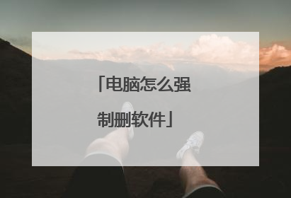 电脑怎么强制删软件