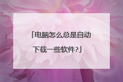 电脑怎么总是自动下载一些软件?