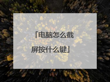 电脑怎么截屏按什么键
