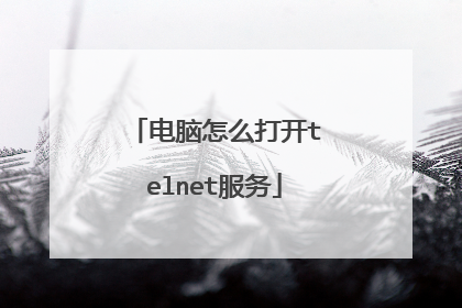 电脑怎么打开telnet服务