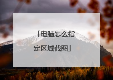 电脑怎么指定区域截图