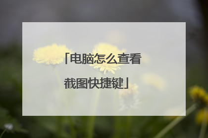 电脑怎么查看截图快捷键