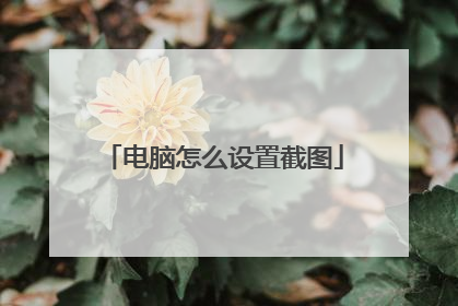电脑怎么设置截图