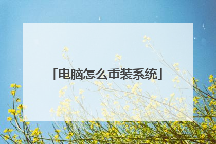 电脑怎么重装系统