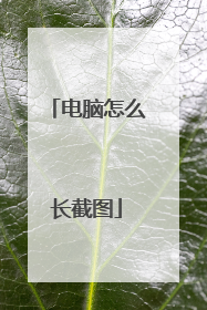 电脑怎么长截图