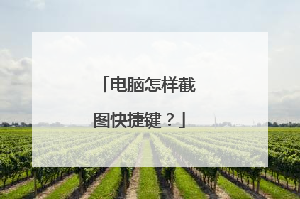 电脑怎样截图快捷键？
