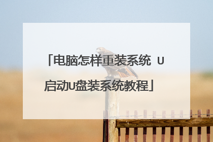 电脑怎样重装系统 U启动U盘装系统教程