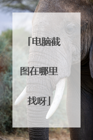 电脑截图在哪里找呀