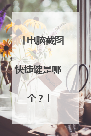 电脑截图快捷键是哪个?