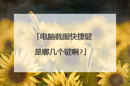 电脑截图快捷键是哪几个键啊?