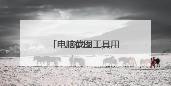 电脑截图工具用不了怎么解决