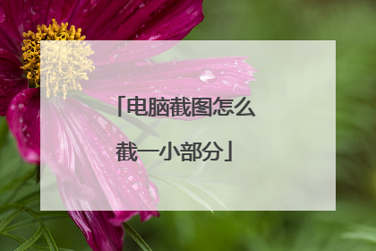 电脑截图怎么截一小部分