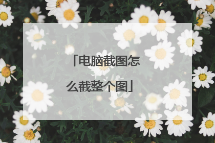 电脑截图怎么截整个图