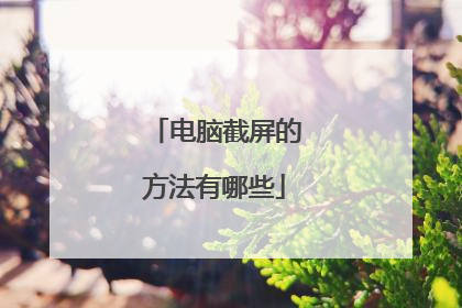 电脑截屏的方法有哪些