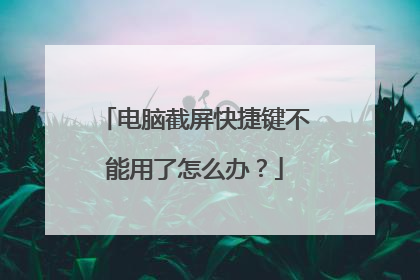 电脑截屏快捷键不能用了怎么办？