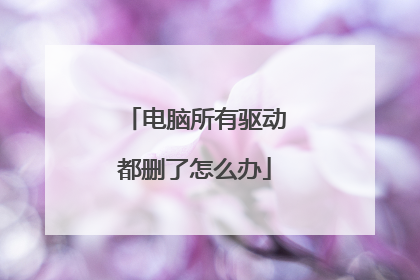 电脑所有驱动都删了怎么办