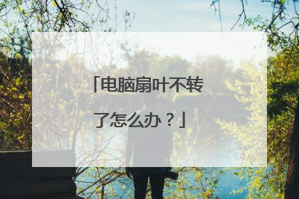 电脑扇叶不转了怎么办?