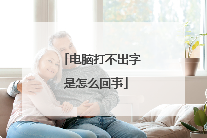 电脑打不出字是怎么回事