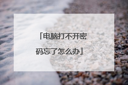 电脑打不开密码忘了怎么办