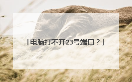 电脑打不开23号端口?