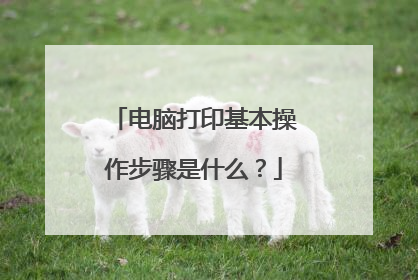 电脑打印基本操作步骤是什么?