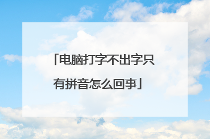 电脑打字不出字只有拼音怎么回事