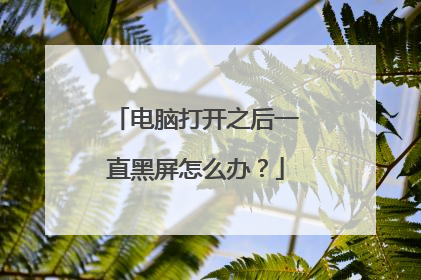 电脑打开之后一直黑屏怎么办？