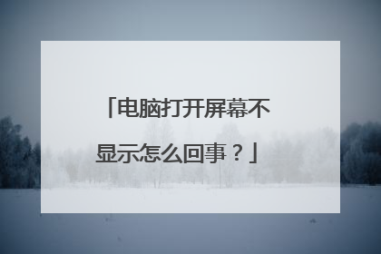 电脑打开屏幕不显示怎么回事?