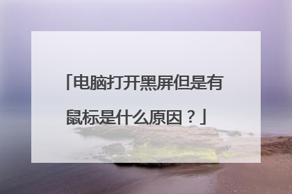 电脑打开黑屏但是有鼠标是什么原因？