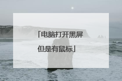 电脑打开黑屏但是有鼠标