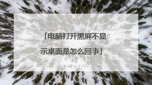电脑打开黑屏不显示桌面是怎么回事