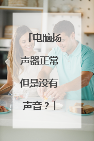 电脑扬声器正常但是没有声音?