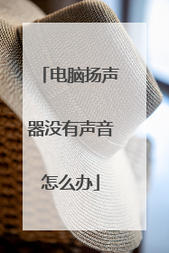 电脑扬声器没有声音怎么办