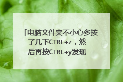 电脑文件夹不小心多按了几下CTRL+z，然后再按CTRL+y发现文件夹回不来了？