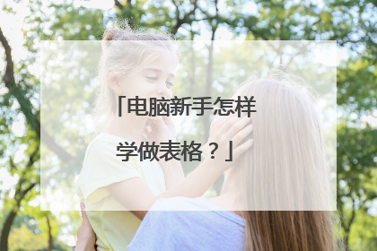 电脑新手怎样学做表格？