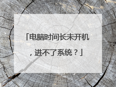 电脑时间长未开机,进不了系统?