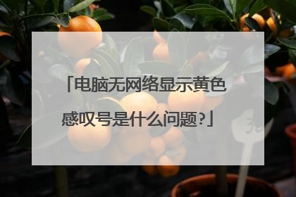 电脑无网络显示黄色感叹号是什么问题?