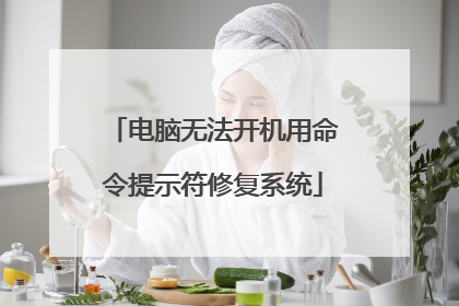 电脑无法开机用命令提示符修复系统