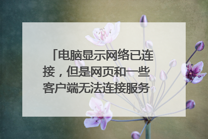电脑显示网络已连接,但是网页和一些客户端无法连接服务器,有的游戏又可以连接服务器?
