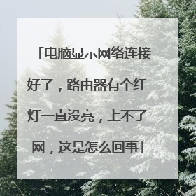 电脑显示网络连接好了,路由器有个红灯一直没亮,上不了网,这是怎么回事