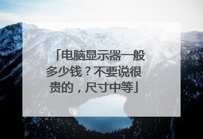 电脑显示器一般多少钱?不要说很贵的,尺寸中等