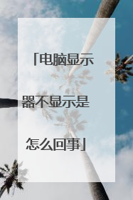 电脑显示器不显示是怎么回事