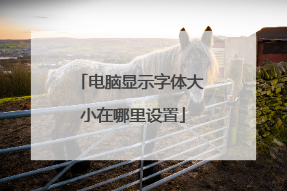 电脑显示字体大小在哪里设置