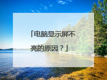 电脑显示屏不亮的原因?