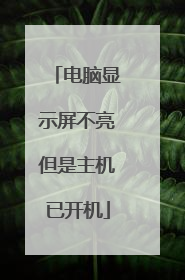 电脑显示屏不亮但是主机已开机