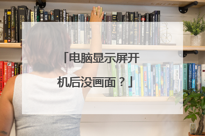 电脑显示屏开机后没画面?